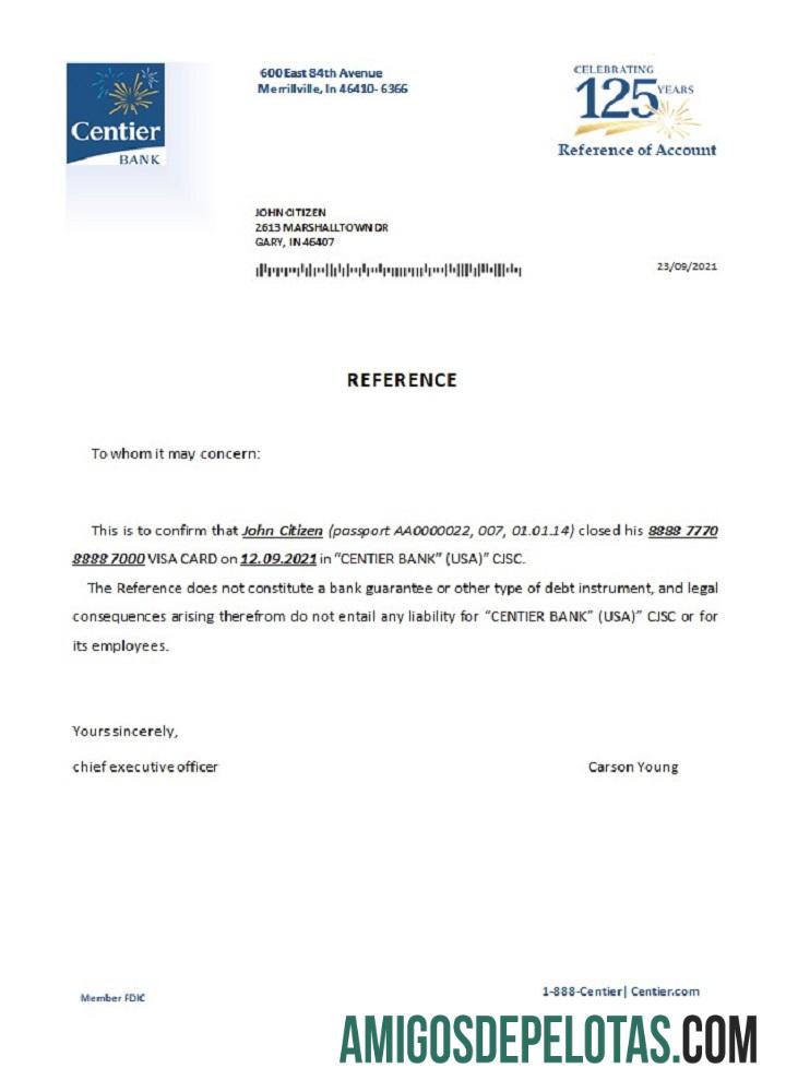 Referência de fechamento de centro nos EUA amostra